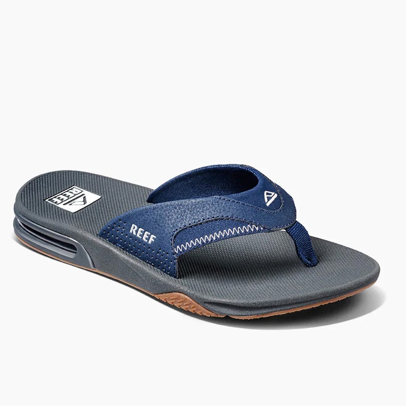 Reef Fanning Flip Flops - Navy/Shadow