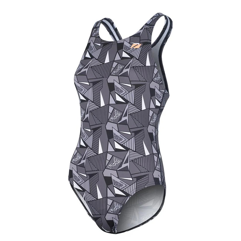 Zone 3 Womens OWS Renew Classic Swimming Costume - Black/Grey