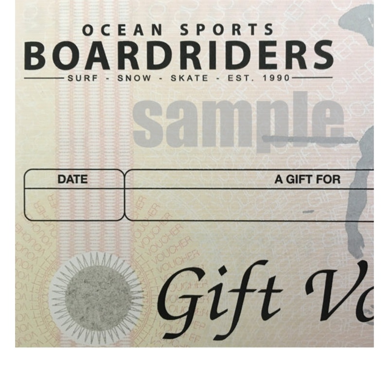 20 Gift Voucher for Ocean Sports Boardriders Store Brighton