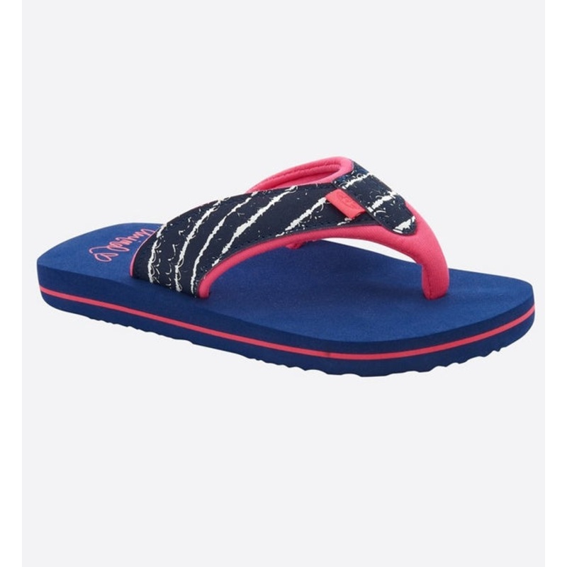 Animal Girls Swish Upper AOP Flip Flops  - Patriot Blue