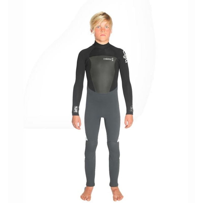 C Skins Junior Legend 5/4/3 GBS Back Zip Wetsuit - Black/Graphite