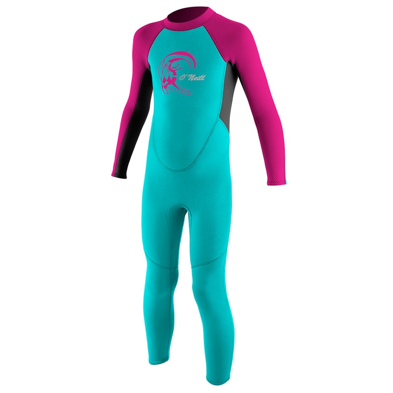 O'Neill Toddler Girls Reactor 2 2mm BZ Full Wetsuit  - Light Aqua