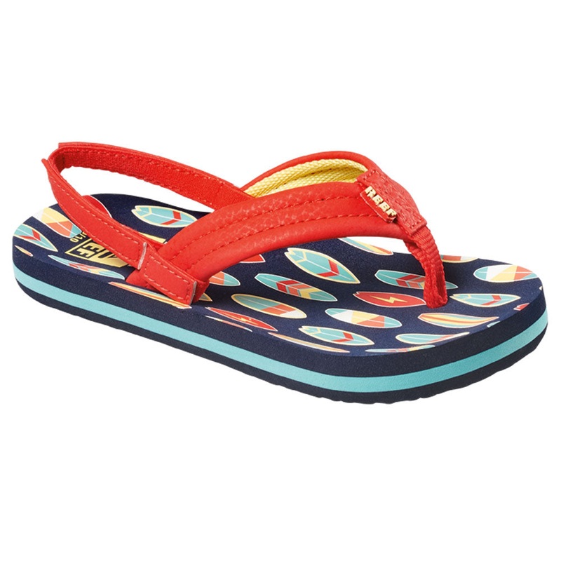 Reef Boys Little Ahi Flip Flops - Red Surfer