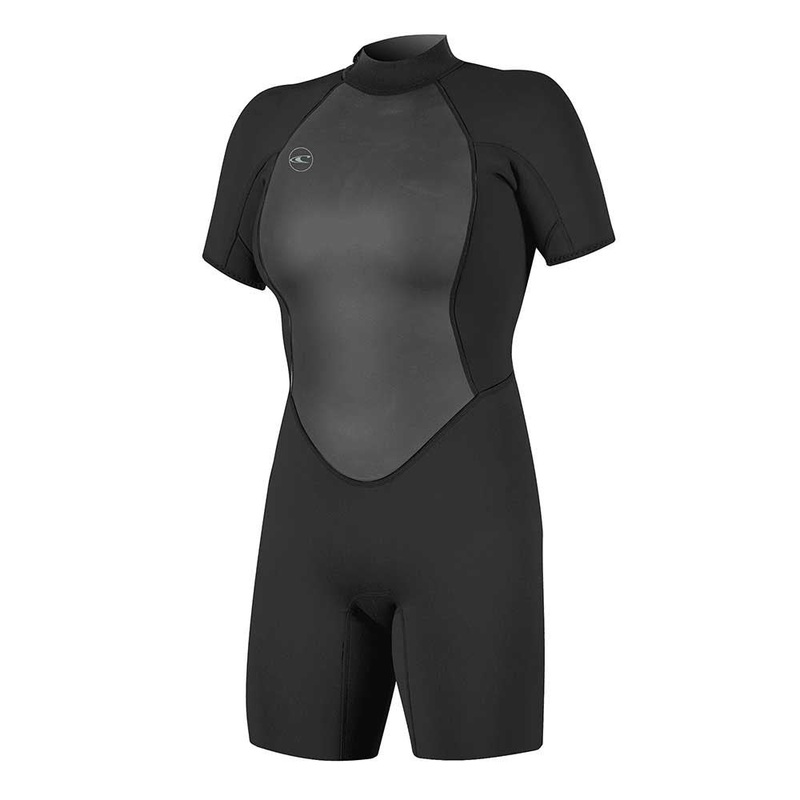 O'Neill Womens Reactor-2 2mm Back Zip Shortie - Black/Black