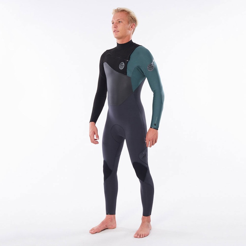 Rip Curl Flashbomb 4/3mm Chest Zip Full Wetsuit  - Green