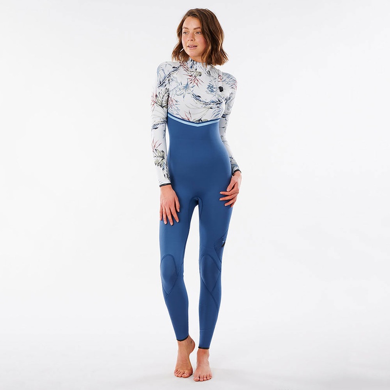 Rip Curl Womens E-Bomb 3/2mm Zip Free Summer Wetsuit  -Slate Blue