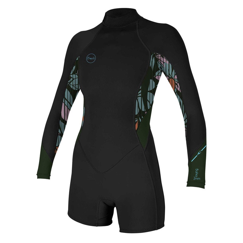O'Neill Womens Bahia 2/1mm B/Z L/S Shortie - Navy/Bridget/Navy