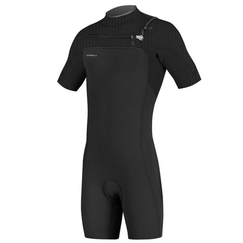 O'Neill Hyperfreak 2mm Chest Zip Shortie Wetsuit  - Black/Black