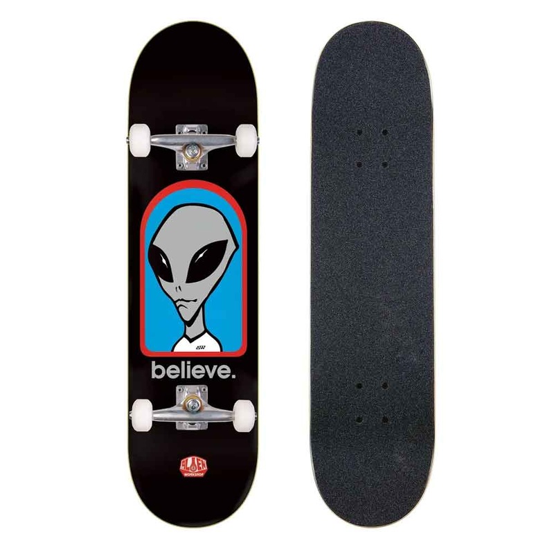 Alien Workshop 7.75" Believe Black Complete Skateboard
