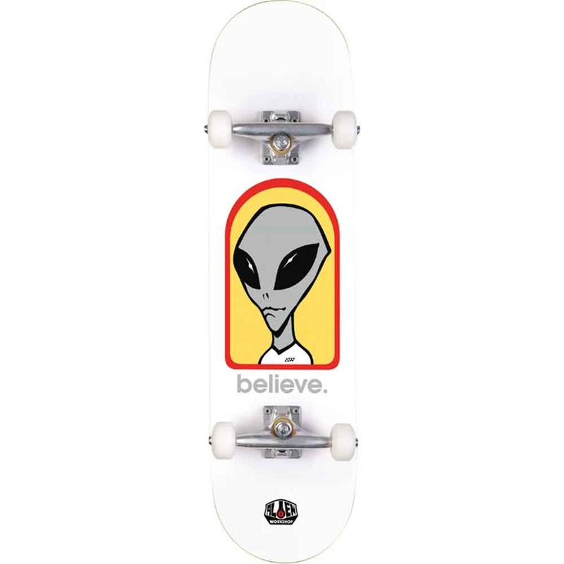 Alien Workshop 8" Believe White Complete Skateboard