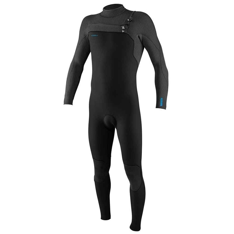 O'Neill Hyperfreak 3/2mm+ Chest Zip Full Wetsuit - Black Graphite
