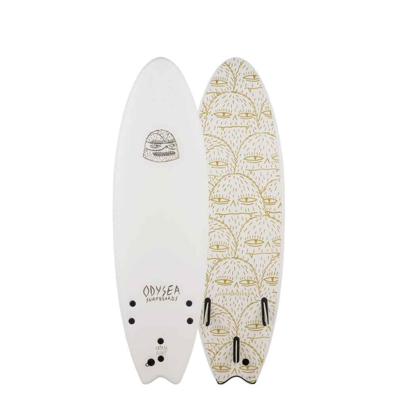 ODYSEA 6' Evan Rossell Log Soft Surfboard - White
