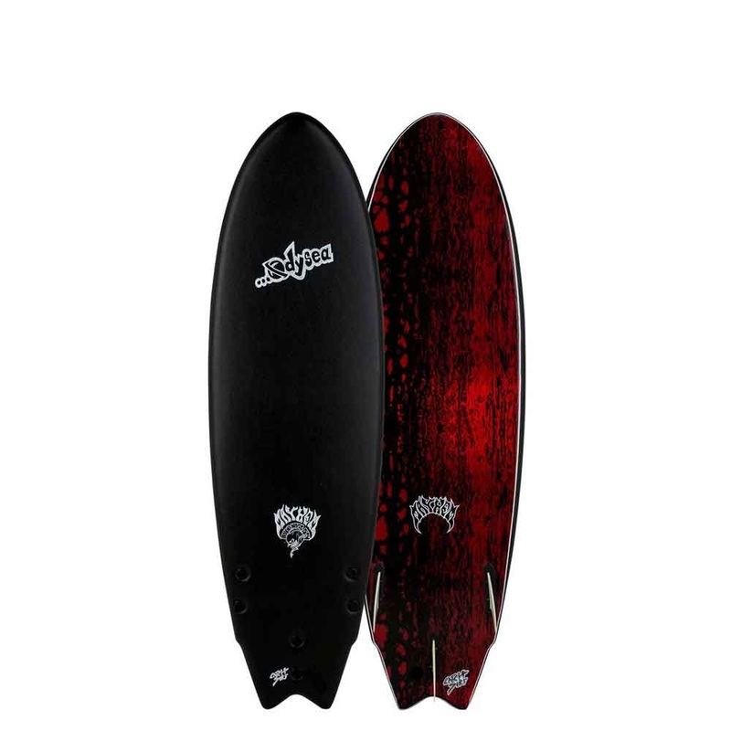 ODYSEA X Lost Round Nose Fish 5'11 Soft Surfboard - Black
