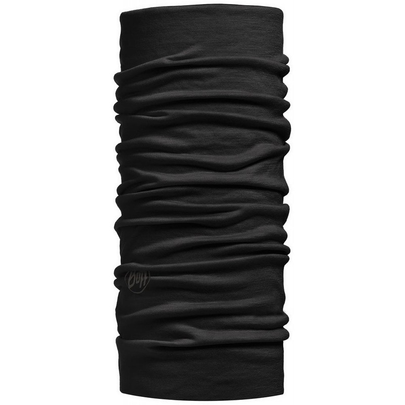 Buff Black Merino Wool Neckwarmer