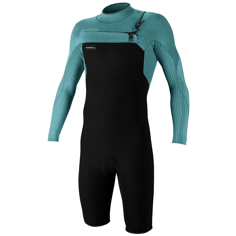 O'Neill Hyperfreak 2mm CZ Long Sleeve Shortie  - Black/Tide Pool