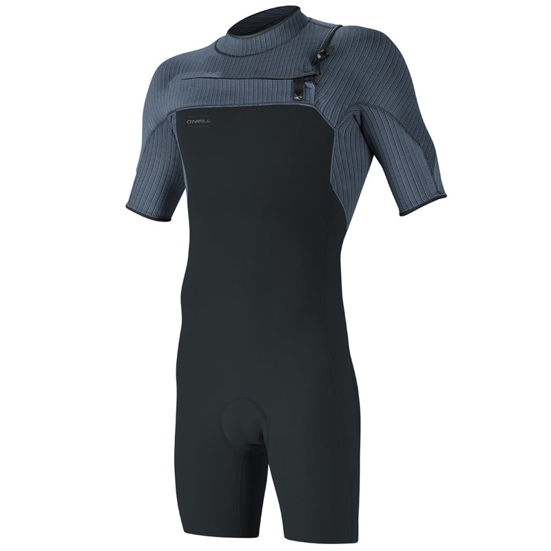 O'Neill Hyperfreak 2mm Chest Zip Shortie  - Gunmetal/Cadet Blue