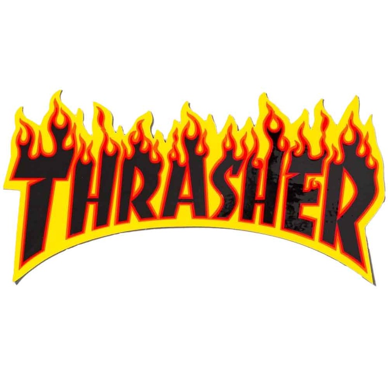 Thrasher Skate Mag Flame Logo Medium Stickers