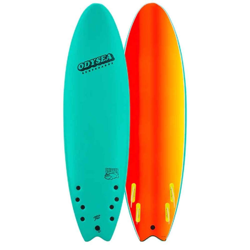 ODYSEA Skipper 6' Quad Soft Surfboard - Emerald