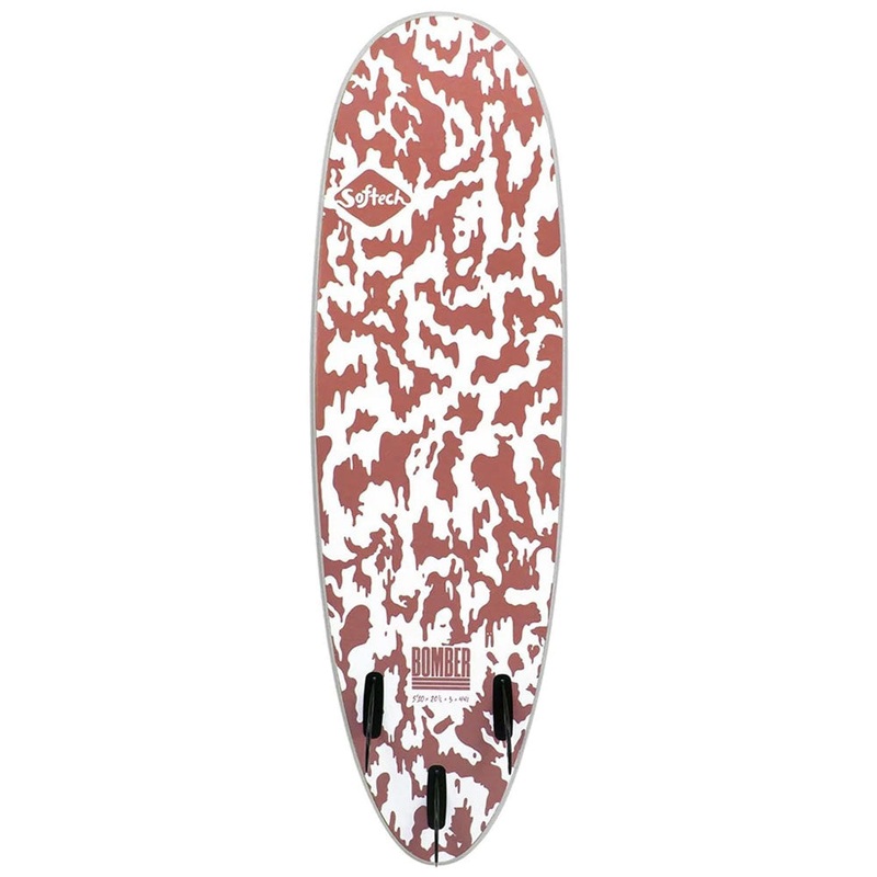 Softech Bomber FCS II 6'4 Grey/Dusty Red Softtech Surfboard