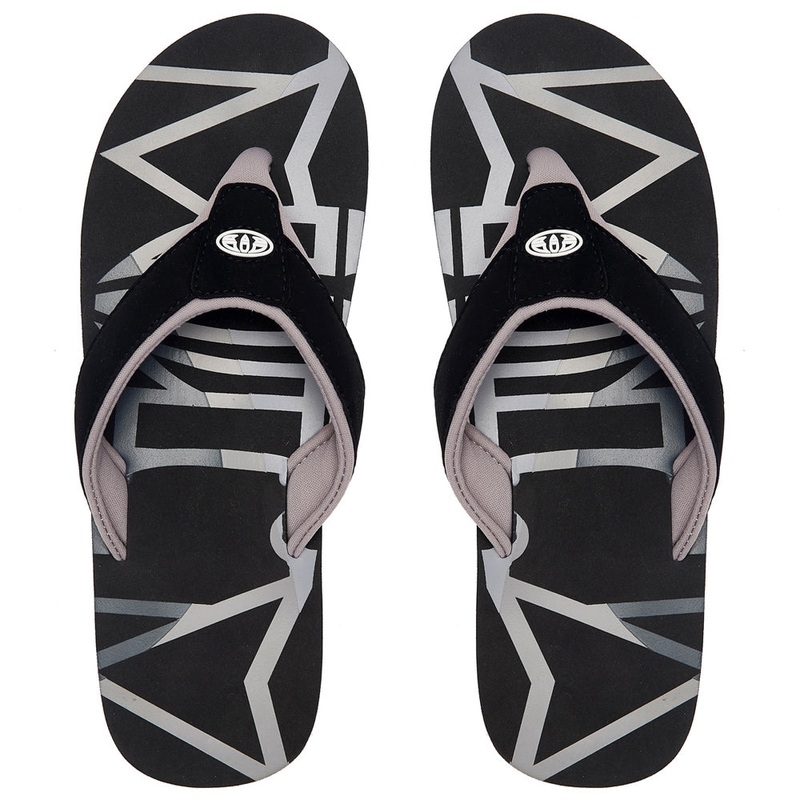 Animal Bazil Logo Flip Flops  - Black