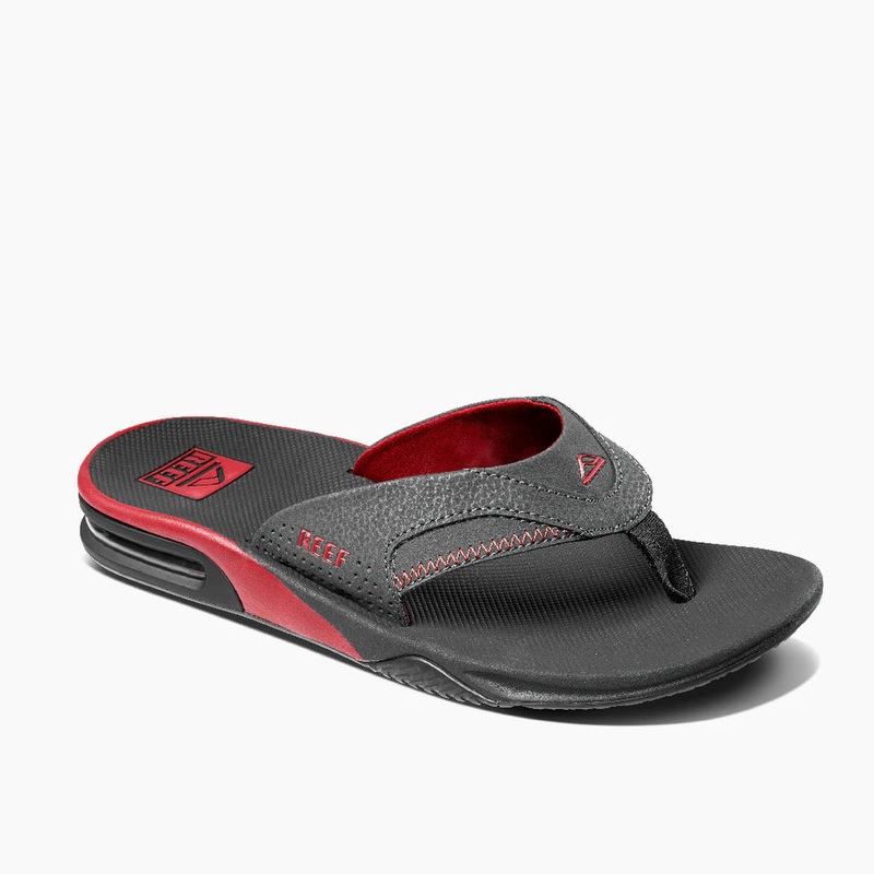 Reef Fanning Flip Flops  - Red/Raven