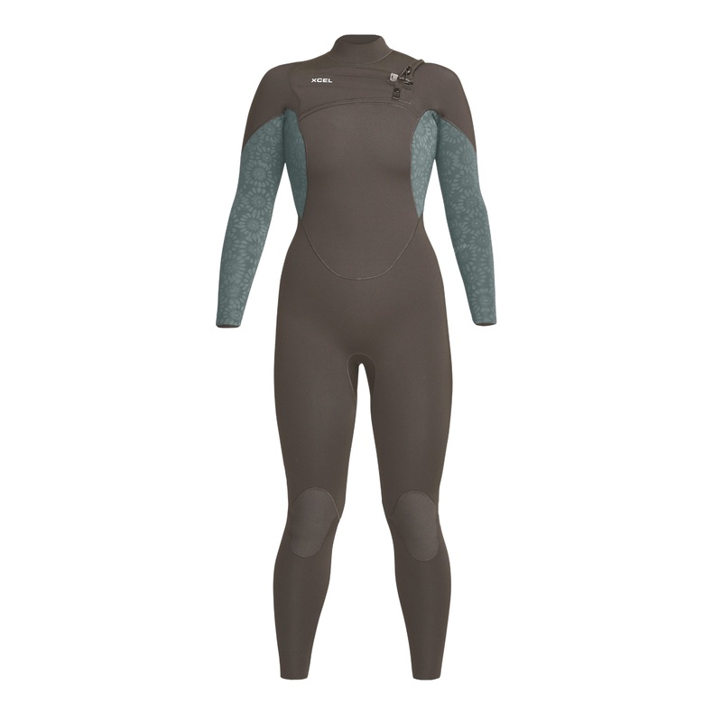 XCEL Women Comp 4/3  Full Wetsuit Graphite/Tinfoil Flower