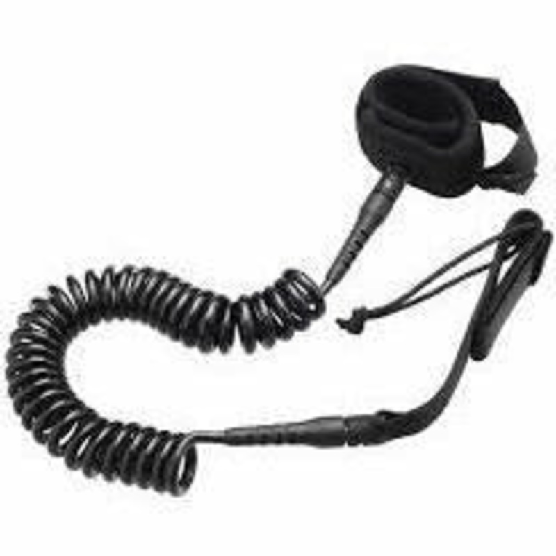 Hurricane Surf - 8mm Coiled Double Swivel Moulded 4' Leash (Assorted)