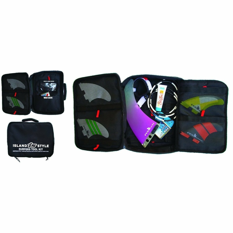 Island Style - Surfers Large Tool Kit Bag (Holds 6 Sets S/Board Fins & 2 Sets L/Board Fins/Wax/Sunblock)