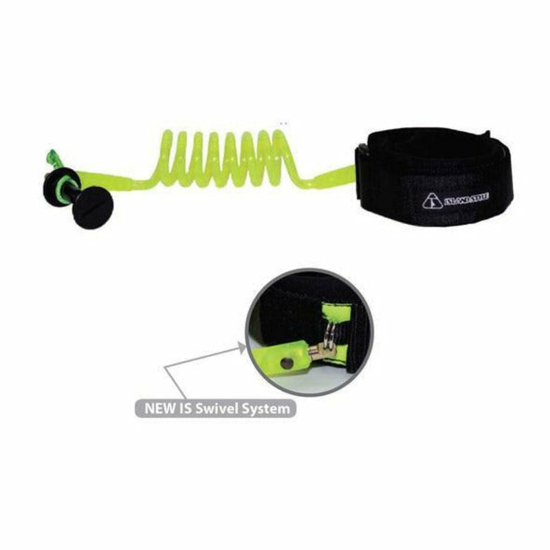Island Style - Double Swivel Da Leash 6.5Mm Medium Coil Wrist Leash (With Lug & Screw)