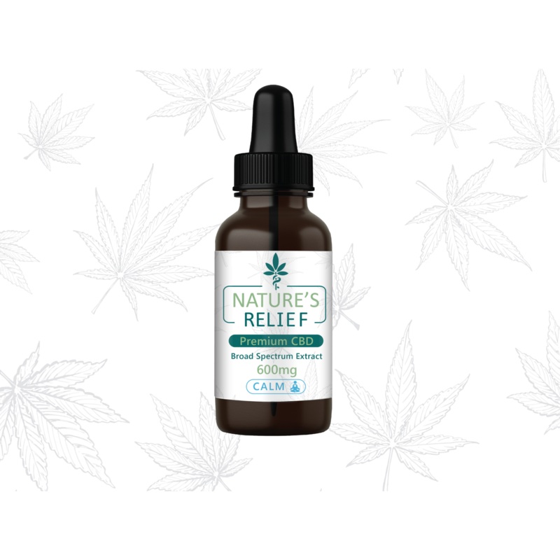 Natures Relief - CBD Calm Drops - Broad Spectrum - 600mg / 30ml