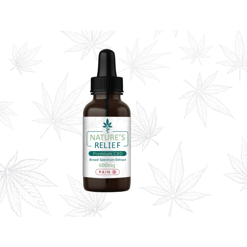 Natures Relief - CBD Pain Drops - Broad Spectrum - 600mg / 30ml