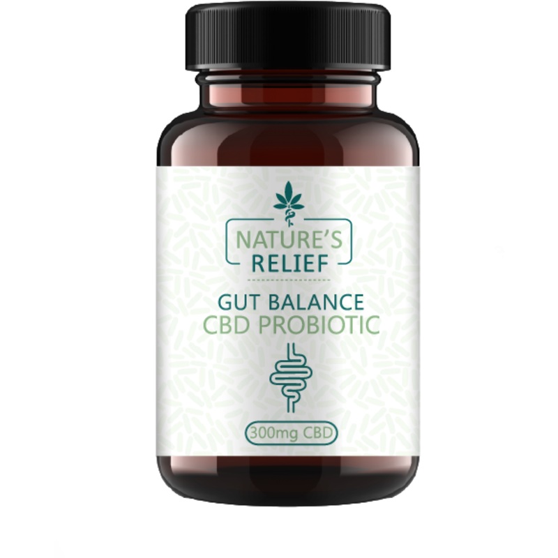 Natures Relief - CBD Probiotics Capsules - 300mg / 60 Capsules
