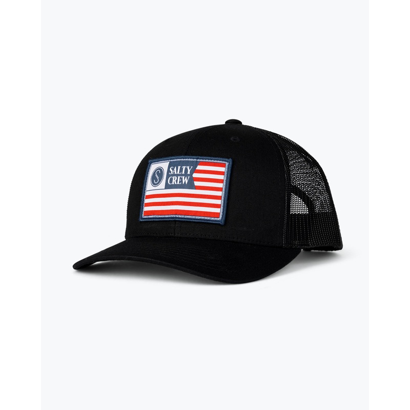 SALTY CREW FREEDOM FLAG TRUCKER HAT