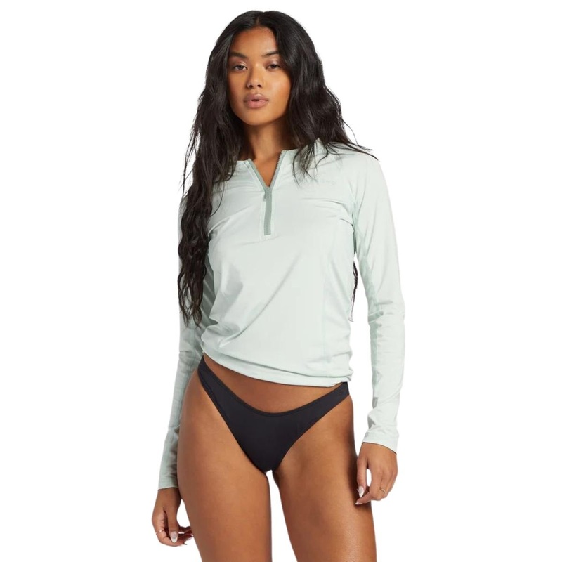 Billabong Core 1/2 Zip Rashguard in Sweet Mint