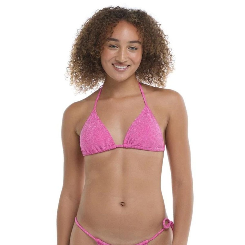 Body Glove Sparkle Kali Slider Bikini Top in Pink