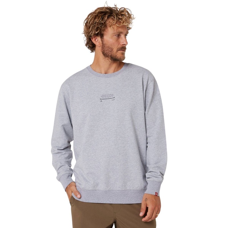 Follow Couch Crew Sweatshirt in Grey Heather