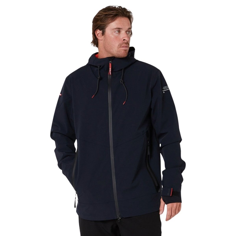 Follow Spray Zip Through Jacket in Black