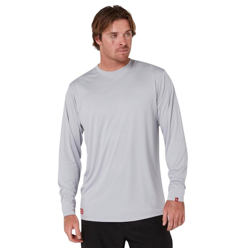 Follow Sun Tee Long Sleeve in Light Grey