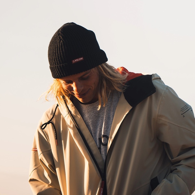Follow Waffle Beanie in Black