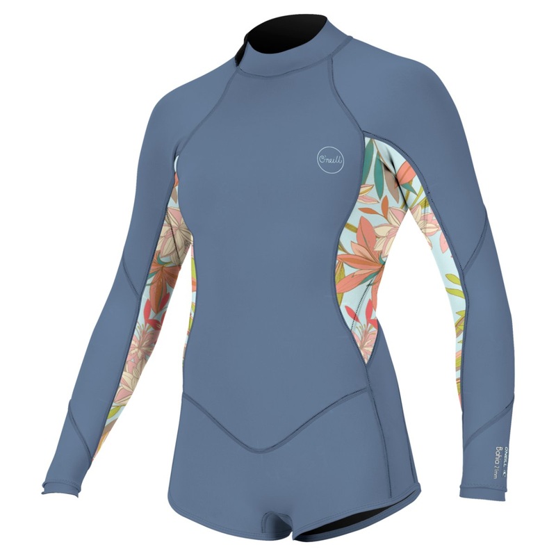 O'Neill Girl's Bahia 2/1mm BZ Long Sleeve Surf Suit in Infinity/Dahlia