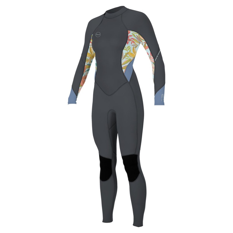 O'Neill Women's Bahia 3/2mm BZ Full Suit in Graphite/Dahlia/Infinity