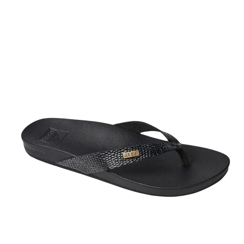 Reef Cushion Court Women's Sandal in Black Sassy