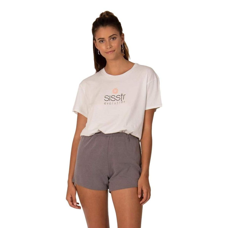 Sisstrevolution Board Stack Knit Tee in Vintage White