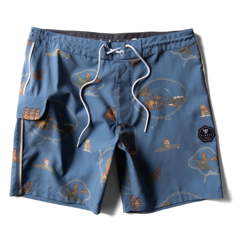 Vissla Soren Wavy West 17.5" Boardshort in Tidal Blue
