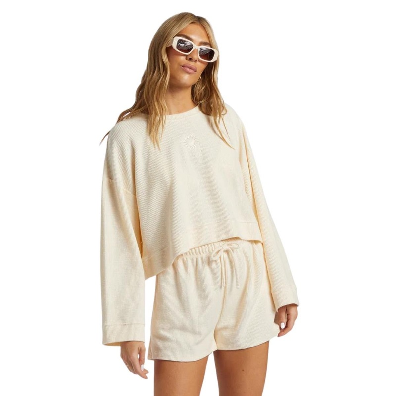 Billabong Cally Crew Sweatshirt in White Cap