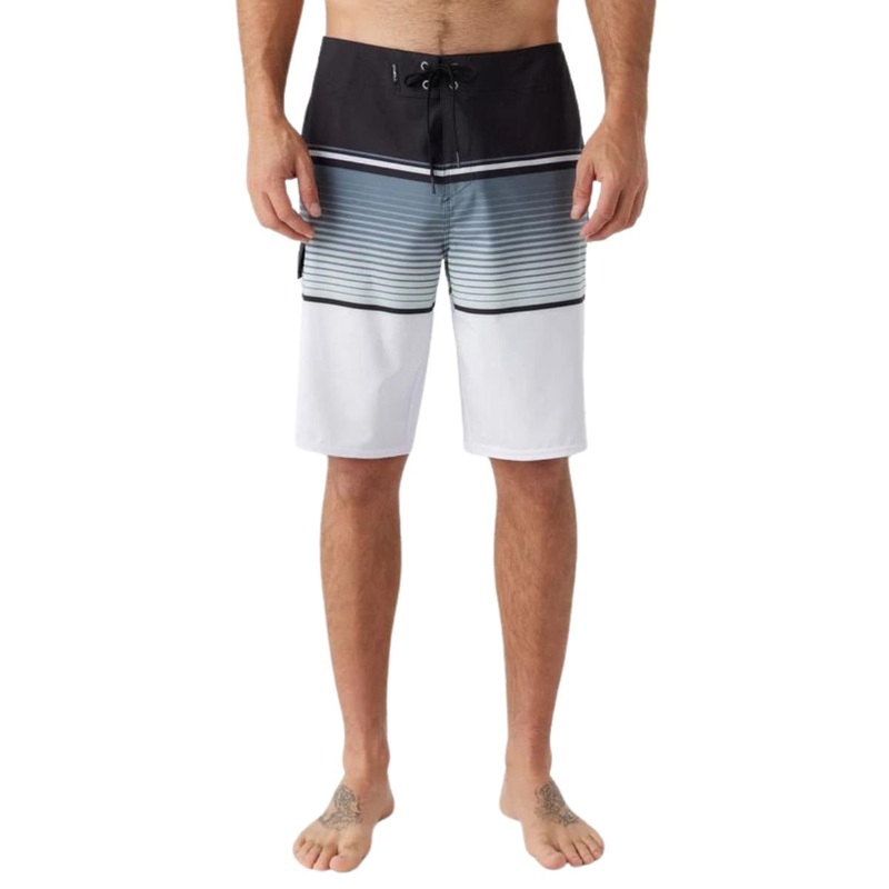 O'Neill Lennox Stripe 21" Boardshorts in White