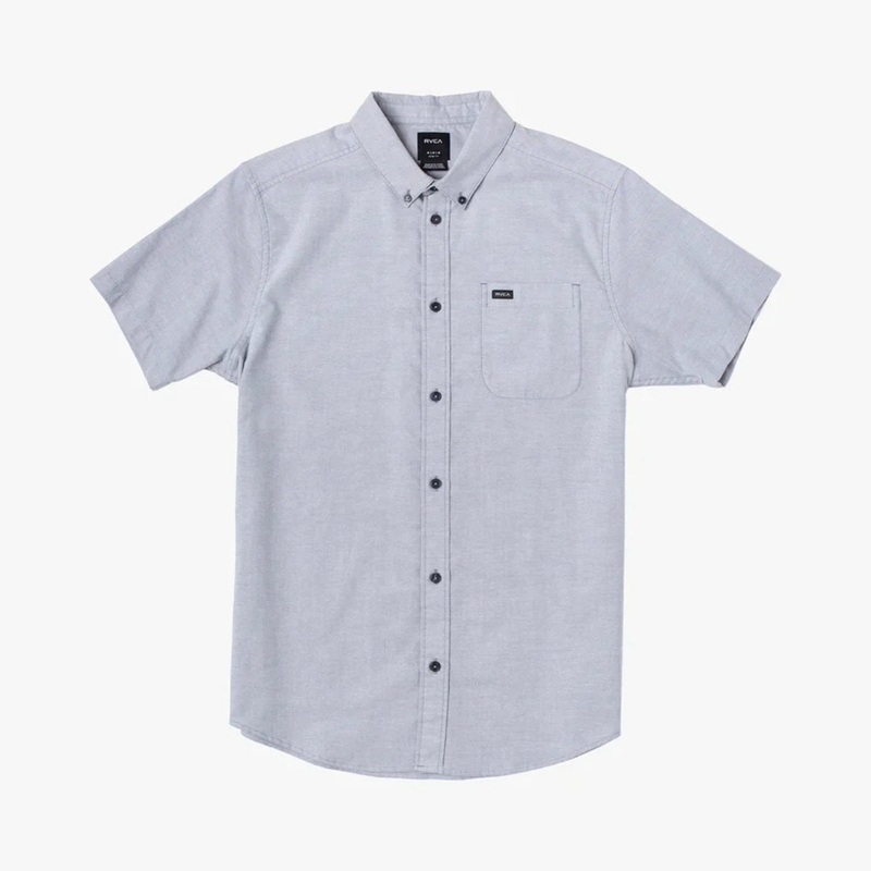 RVCA Thatll Do Stretch Short Sleeve Boy's Woven in Pavement