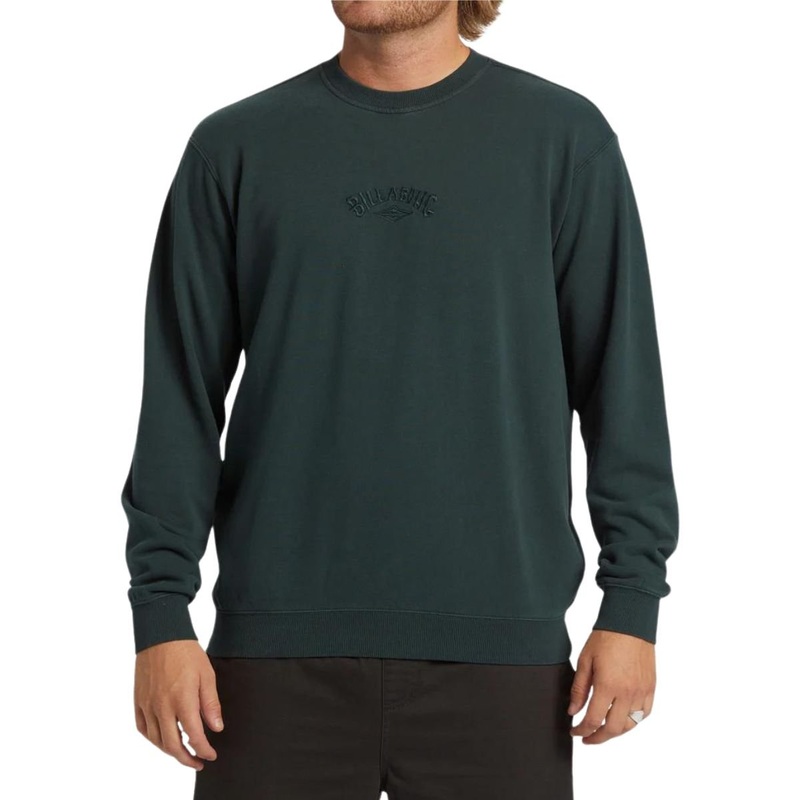 Billabong Wave Washed Crewneck Sweatshirt in Forest Green