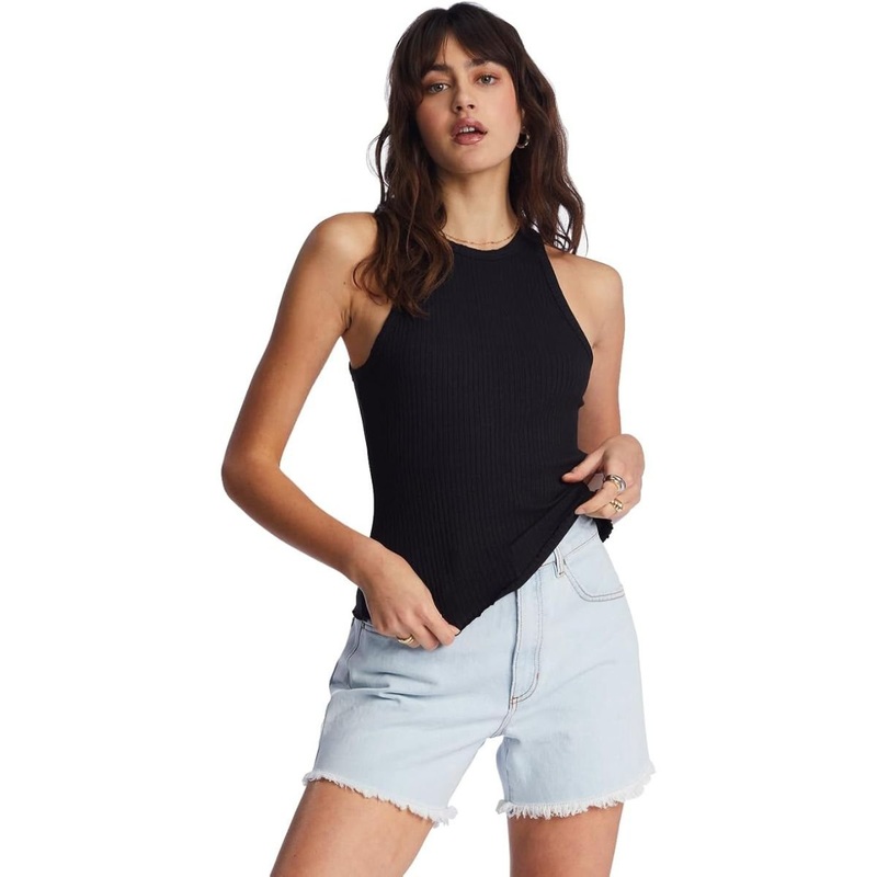 Billabong Women's Tomboy Tank in Black Pebble