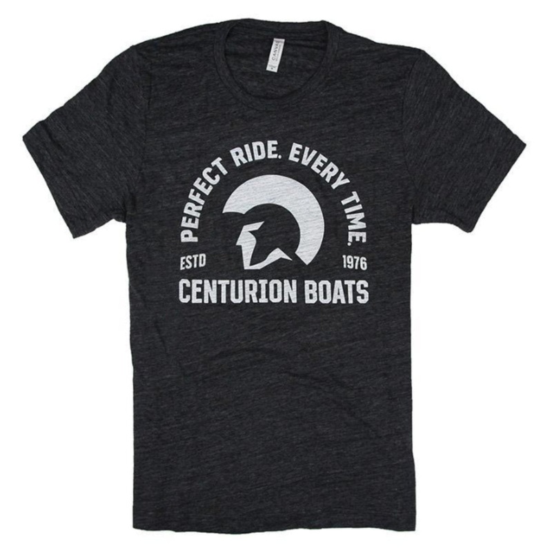 Centurion Boats Ride Tee in Charcoal Black Slub